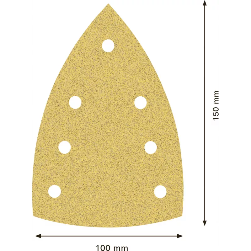 Bosch Accessories 2608901641 Schleifblätter für Multischleifer, Körnung 60, 150 x 100 mm, 50er-Pack