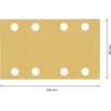 Bosch 2608901664 Schleifblätter für Schwingschleifer, Körnung P180, 133 x 80 mm, 50er-Pack