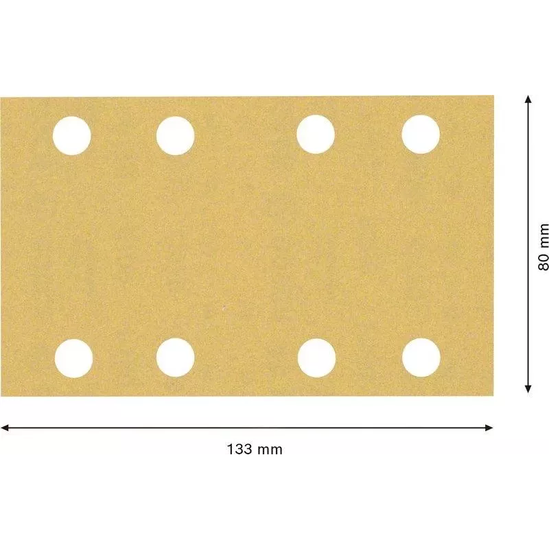 Bosch 2608901664 Schleifblätter für Schwingschleifer, Körnung P180, 133 x 80 mm, 50er-Pack