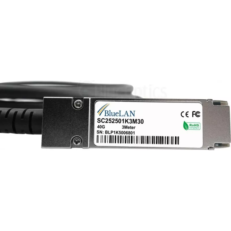 BlueLAN 40G QSFP+ Direct Attach Kupferkabel 30m - Passiv, LSZH, 24 AWG CAB-NIC40G30M-QSFP-BL