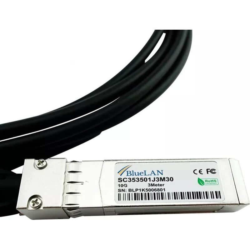 BLUELAN BlueOptics Direct Attach Kabel 10GBASE-CR SFP+ 0,5m Industrial SC353501J0.5M30IN