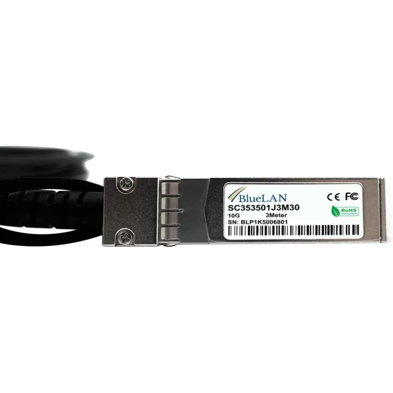 BLUELAN BlueOptics Direct Attach Kabel 10GBASE-CR SFP+ 0,5m Industrial SC353501J0.5M30IN