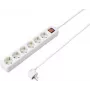 SYGONIX SY-4891004 4-fach Steckdosenleiste mit Schalter, Weiß, 1,5 m Kabel, Schuko