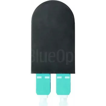 BLUELAN BlueOptics LWL-Loopback-Adapter OM3 50/125µm Multimode SC/UPC Duplex, Aqua/Türkis, Keramikferrule, -40°C bis +85°C (BOLBSCOM3)