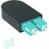 BLUELAN BlueOptics LWL-Loopback-Adapter OM3 50/125µm Multimode SC/UPC Duplex, Aqua/Türkis, Keramikferrule, -40°C bis +85°C (BOLBSCOM3)