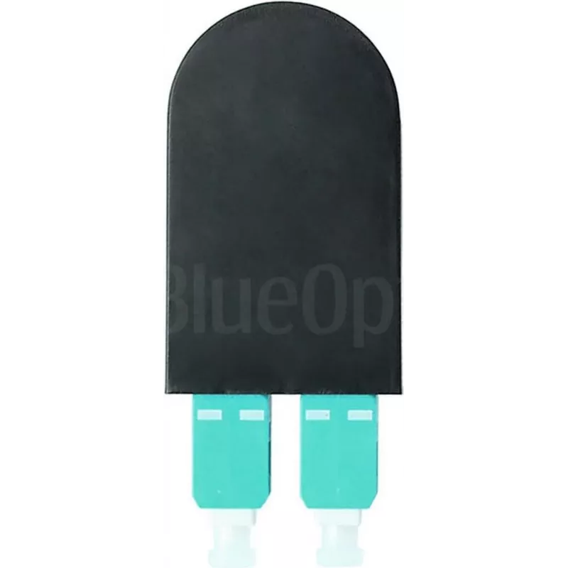 BLUELAN BlueOptics LWL-Loopback-Adapter OM3 50/125µm Multimode SC/UPC Duplex, Aqua/Türkis, Keramikferrule, -40°C bis +85°C (BOLBSCOM3)