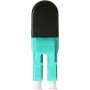 BLUELAN BlueOptics OM3 LC/UPC Duplex Multimode Glasfaser Loopback Adapter, Aqua, Keramikferrule, -40°C bis +85°C BOLBLCOM3