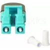 BLUELAN BlueOptics OM3 LC/UPC Duplex Multimode Glasfaser Loopback Adapter, Aqua, Keramikferrule, -40°C bis +85°C BOLBLCOM3