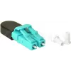 BLUELAN BlueOptics OM3 LC/UPC Duplex Multimode Glasfaser Loopback Adapter, Aqua, Keramikferrule, -40°C bis +85°C BOLBLCOM3