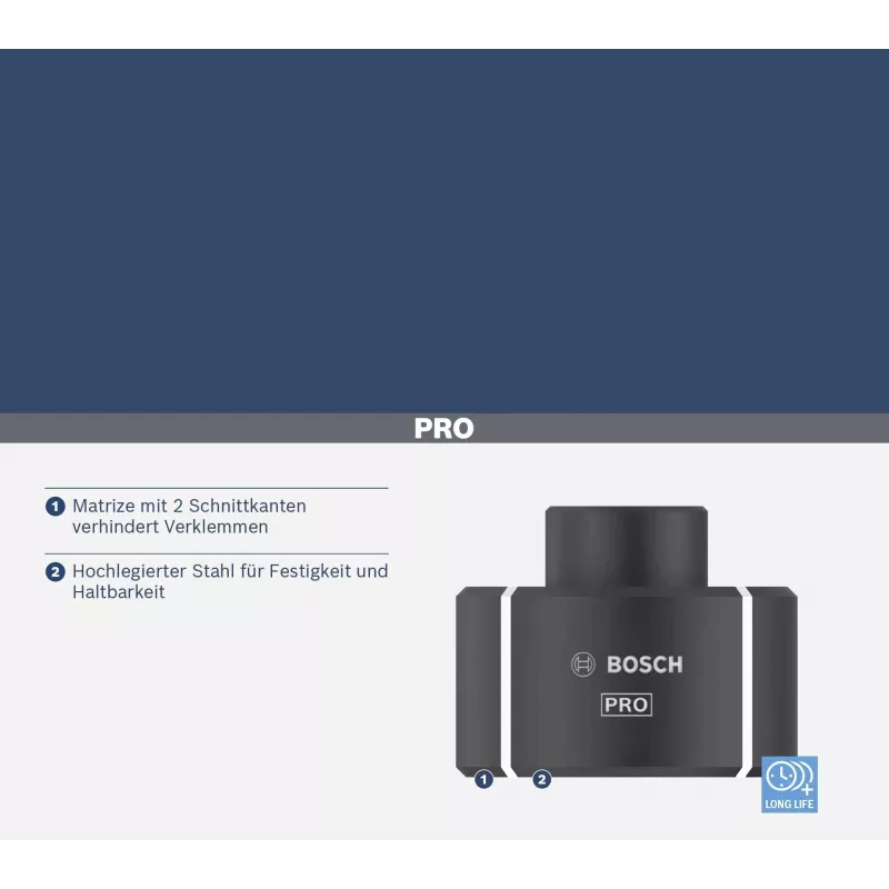 Bosch 2608001163 Crimpmatrize für Rohrkabelschuhe und Verbinder 70 mm²