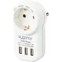 Sygonix SY-4755856 Zwischenstecker mit 2 USB-Anschlüssen Weiß