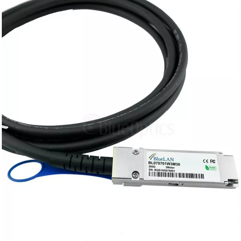 BlueLAN QSFP56 Direct Attach Kupferkabel 2,5m 200G (FN-CABLE-QSFP56-DAC-LB5-BL)