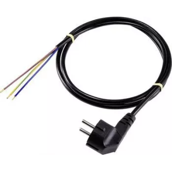 SYGONIX SY-5043470 Schuko-auf-IEC-C13-Stromkabel, 2 m, Schwarz