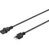 Sygonix SY-5042736 Kaltgeräte-Anschlusskabel CEE 7/7 auf IEC C13 2 m Schwarz