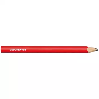 Gedore RED 3301432 Zimmermannsbleistift, oval, rot, 175 mm, 12er-Pack