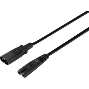 Sygonix SY-5043436 Stromverlängerungskabel Schwarz 2 m (SY-5043436)