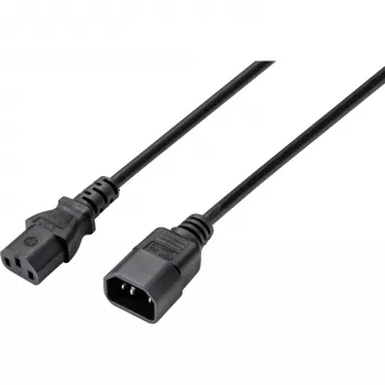 Sygonix SY-5044234 Kaltgeräte-Verlängerungskabel, C14 auf C13, 3,5 m, Schwarz