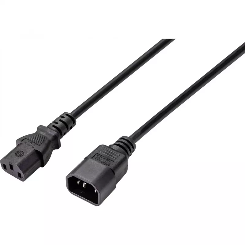 Sygonix SY-5044234 Kaltgeräte-Verlängerungskabel, C14 auf C13, 3,5 m, Schwarz