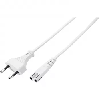 Sygonix SY-5044236 Weißes Netzkabel 3m Schuko auf IEC C13