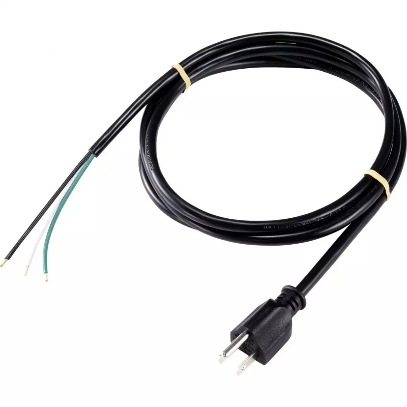 Sygonix SY-5043454 Stromanschlusskabel Schwarz 2,00 m