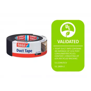 tesa 56498-00000-15 Gewebeband Schwarz 50 m x 50 mm