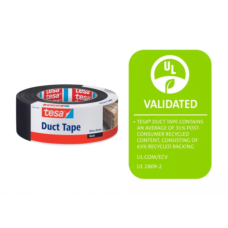 tesa 56498-00000-15 Gewebeband Schwarz 50 m x 50 mm