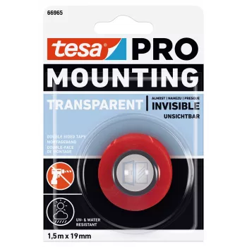 tesa Montage PRO Transparent 66965-00000-00 Montageband 1,5 m x 19 mm