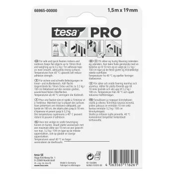 tesa Montage PRO Transparent 66965-00000-00 Montageband 1,5 m x 19 mm