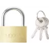 Sygonix SY-5045284 Vorhängeschloss 39,8 mm gleichschließend? Nein, ungleichschließend Gold-Gelb Massives Messing mit gehärtetem Stahlbügel