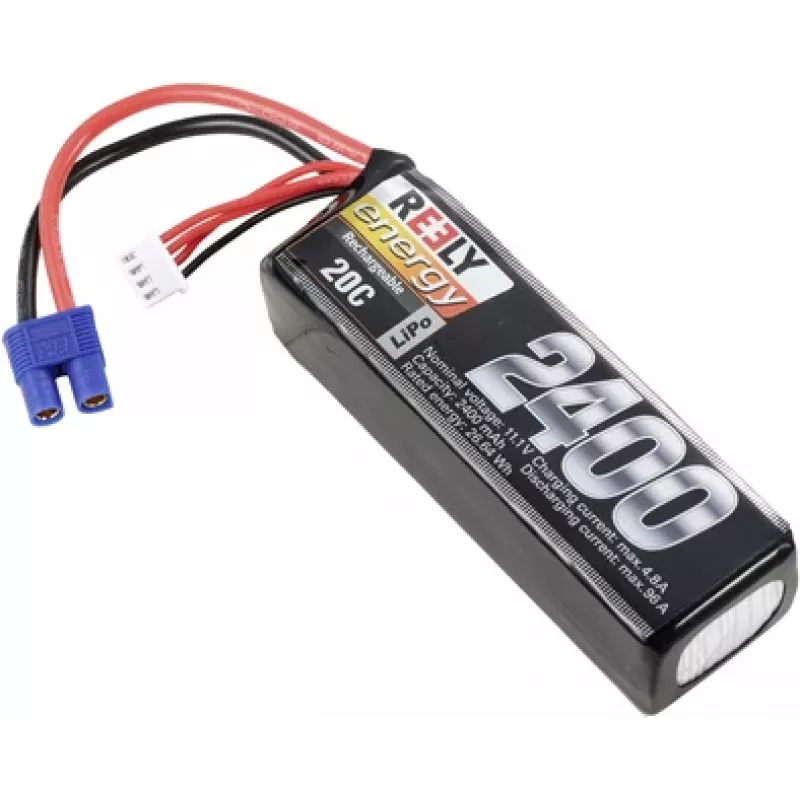 Reely LiPo Akku 11,1V 2400mAh 3S 20C Softcase EC3 (RE-7853469)