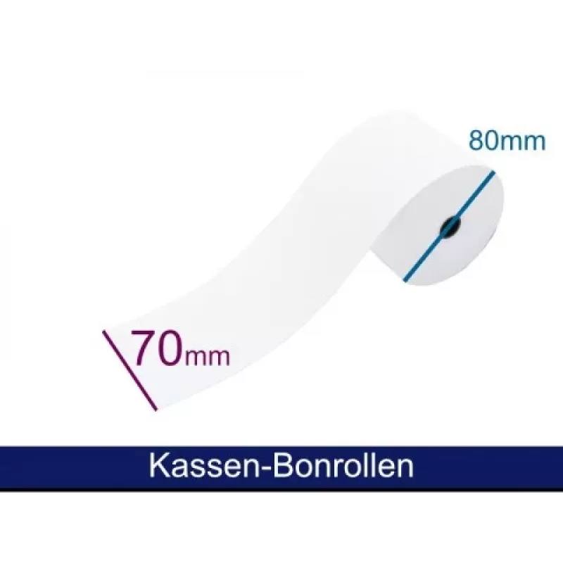 ARTDEV Kassenrolle – Standardpapier HF 69-70 80 12 (B/D/K), 58 m (ADN708012)