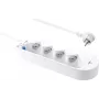Sygonix SY-5228510 4-fach Steckdosenleiste mit Schalter, Weiß, 1,5 m Kabel
