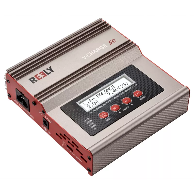 Reely V-Charge 50 Multifunktionsladegerät 50W AC/DC LiPo NiMH NiCd Pb mit Balancer RE-8264340
