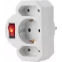 Sygonix SY-4673744 3-fach Schuko-Steckdosenleiste mit beleuchtetem Schalter - Weiß