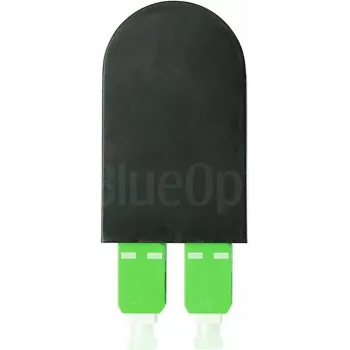 BLUELAN BlueOptics Glasfaser-Loopback-Adapter OM5 50/125µm Multimode SC/UPC Duplex Limettengrün Keramikferrule -40°C bis +85°C (BOLBSCOM5)