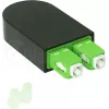 BLUELAN BlueOptics Glasfaser-Loopback-Adapter OM5 50/125µm Multimode SC/UPC Duplex Limettengrün Keramikferrule -40°C bis +85°C (BOLBSCOM5)