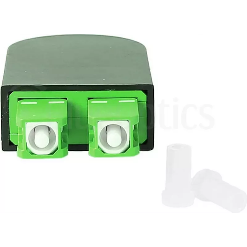 BLUELAN BlueOptics Glasfaser-Loopback-Adapter OM5 50/125µm Multimode SC/UPC Duplex Limettengrün Keramikferrule -40°C bis +85°C (BOLBSCOM5)