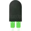 BLUELAN BlueOptics Glasfaser-Loopback-Adapter OM5 50/125µm Multimode SC/UPC Duplex Limettengrün Keramikferrule -40°C bis +85°C (BOLBSCOM5)