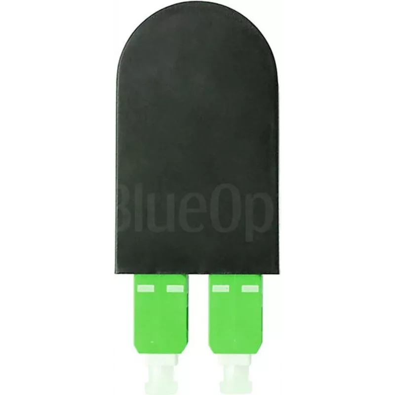 BLUELAN BlueOptics Glasfaser-Loopback-Adapter OM5 50/125µm Multimode SC/UPC Duplex Limettengrün Keramikferrule -40°C bis +85°C (BOLBSCOM5)