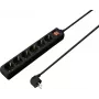 Sygonix SY-4891002 Schuko-Steckdosenleiste mit Schalter, Schwarz, 1 Steckdose, 1,5 m Kabel