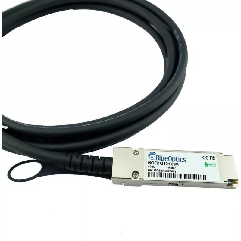 BlueLAN passives QSFP112 Direct Attach Kabel, 400GBASE Ethernet, Infiniband, 1 Meter (BOQ1Q101X1M-BL)