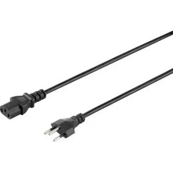 Sygonix SY-5042720 IEC C13 Netzkabel, CEE 7/7 gewinkelter Schuko-Stecker auf IEC C13 Buchse, 2 m, Schwarz