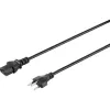 Sygonix SY-5042720 IEC C13 Netzkabel, CEE 7/7 gewinkelter Schuko-Stecker auf IEC C13 Buchse, 2 m, Schwarz
