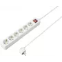 Sygonix SY-4891008 Steckdosenleiste mit Schalter, 3 Steckdosen, 1,5 m Kabel, Weiß