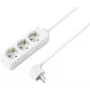 Sygonix SY-4890982 3-fach Steckdosenleiste mit Schalter, 1,5 m Kabel, Weiß