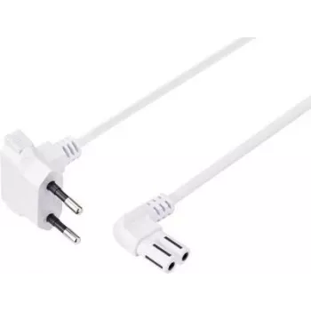 Sygonix SY-5043434 Netzkabel CEE 7/16 auf IEC C7 Weiß 1,5 m