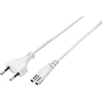 Sygonix SY-5044218 Netzkabel Weiß 1,8m Schuko auf Schuko 16A