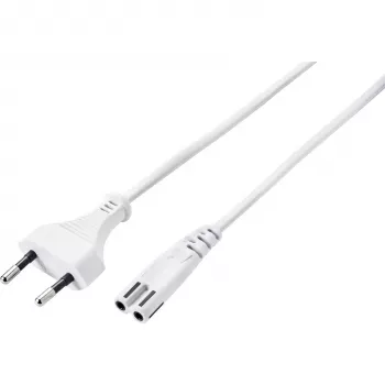 Sygonix SY-5044218 Netzkabel Weiß 1,8m Schuko auf Schuko 16A