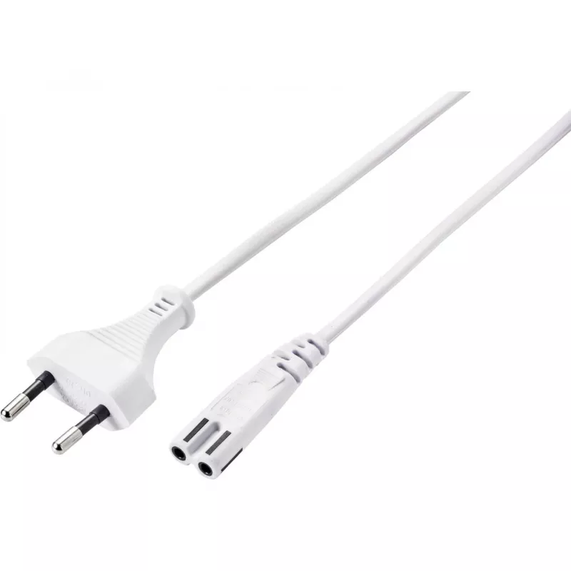 Sygonix SY-5044218 Netzkabel Weiß 1,8m Schuko auf Schuko 16A