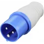 Sygonix SY-5806886 CEE Caravan Stecker 16 A 3-polig 250 V AC IP44 Blau